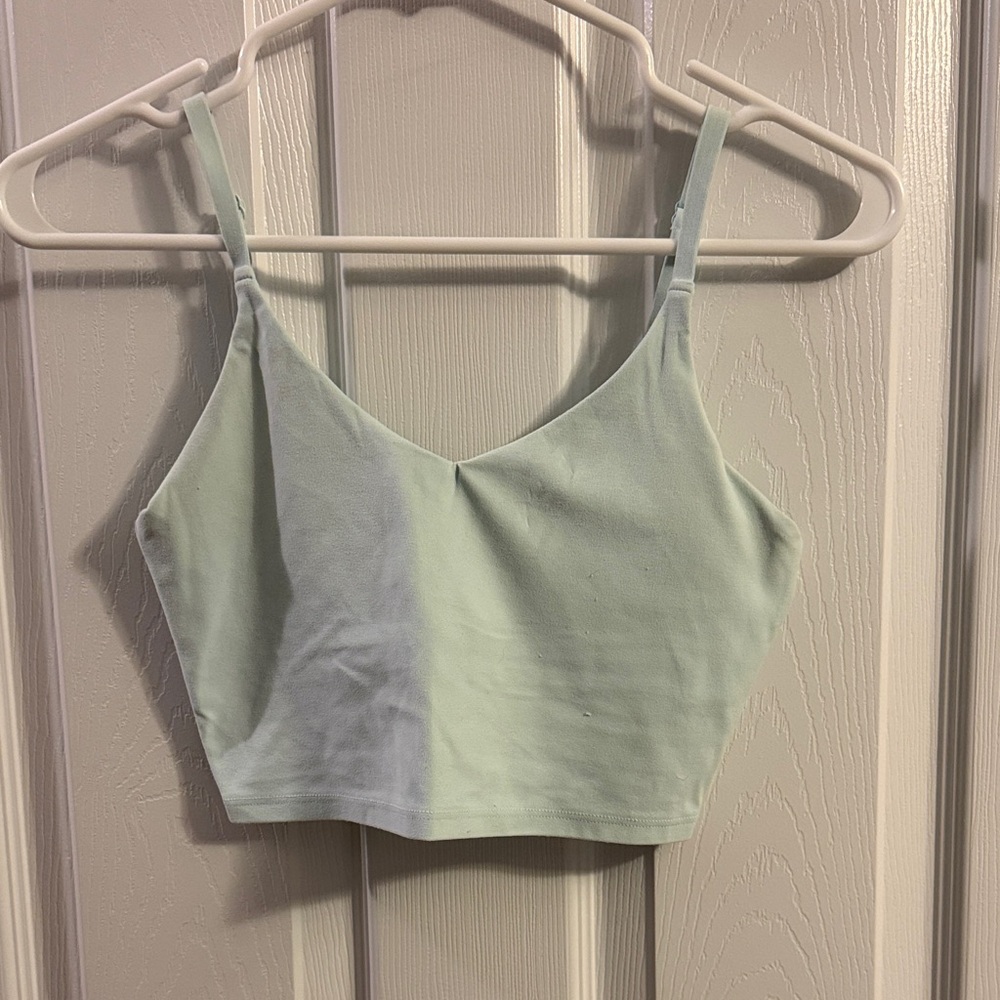 Athleta Light Aqua Crop Top/Sports Bra